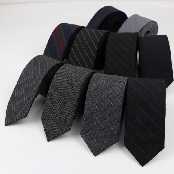 Corbatas de lazo Color oscuro Corbata de lana para hombre Corbata de punto estrecho a rayas delgadas Corbata informal a cuadros de Inglaterra 6 cm de ancho