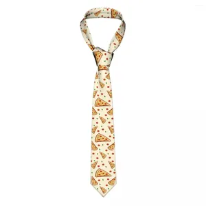 Bow Ties Delicious Pizza Match Necktie Men Femmes Polyester 8 cm Tortilla Food Nou Tie pour hommes Slim Slim Office de Cravat