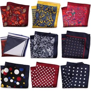 Bow Ties Design Fashion Mens Packen Square zakdoek 23 23cm Paisley Dot Chest Hankies voor bruiloft herenpak Hanky ​​handdoek