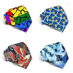 Bow Ties Design Funny Neckties For Men Cartoon Novelty Fashion Fashion Printed Neck Wedding Gift Party Accessoires 5ld44