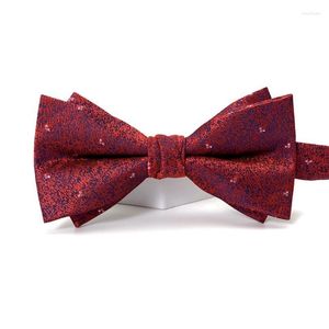 Bow Ties Designers Brand Top Kwaliteit Tas voor mannen Red Party Wedding Butterfly Fashion Casual Double Layer Men's Bowtie Gift Box Smal22