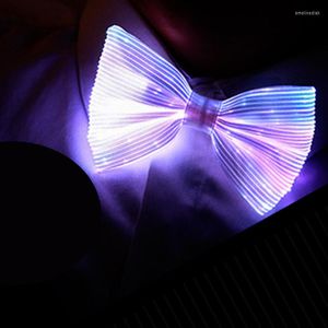 Noeuds papillon EDM Music Festival Led Light Up Tie Glow In The Dark Rechargeable Mode Lumineux Personnalisé Adult Party Gif