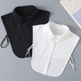 Bow Ties Elegant brodery Sheirt Shirt Fake Collar for Women Stand Fall Woman Forme Forme Robe Decorative Decorative