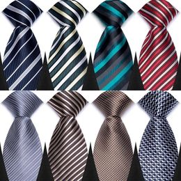 Bow Ties est 8cm Mens Stripes Dot Formal Classic Business Business Corbita Jacquard Woven Neck For Men Groom Fiesta de boda