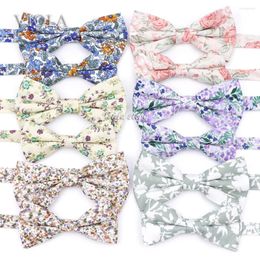 Bow Ties Fashion 22 Styles Floral ouder-kind Bowtie Sets Cotton Men Kinderen Pet Butterfly Party Dinner Wedding Tie Gift Accessoire