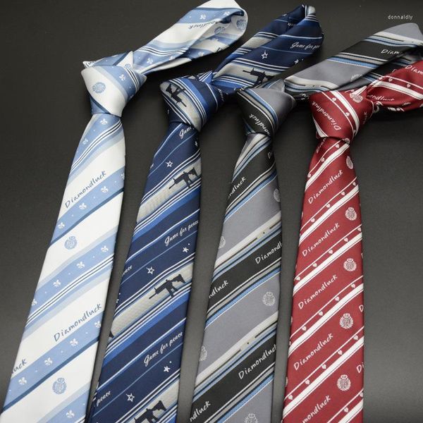 Cravates d'arc Mode 7cm Cravate Gun Star Stripe Britannique École Japonaise GirlsBoys JK Uniforme Étudiants Cravate Cosplay Couleur Donn22