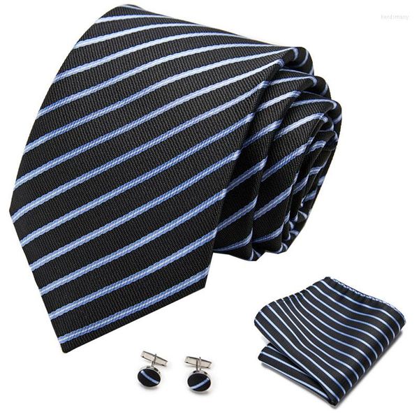 Pajaritas Accesorios de moda Corbata Alta calidad 8 cm Hombres para traje Boda de negocios Casual Azul marino Negro Rojo Rosa Plata Azul Corbata