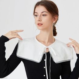 Strikjes Mode Grote Revers Nep Kraag Voor Meisjes Nieuwigheid Zomer Jurk Valse Blouse Tops Shirt Afneembare Kleding Accessoire