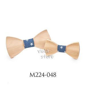 Bow Ties Fashion Chic vader Son Wood Bowtie Men Vrouwen Kind Pet Butterfly Suit Tuxedo Party Dinner Wedding Cravat Gift Creative Accessory 231027