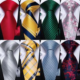 Cravates d'arc de mode classique rayé plaid hommes cravate ensemble 8cm fête de mariage cravate mouchoir boutons de manchette accessoires cadeau pour hommes 231102