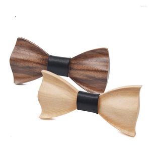 Bow Ties Fashion Fashion MAINMADE 3D Tie en bois distinctive pour le mariage de la fête 1 Order 1pc Taille: 12 6cm