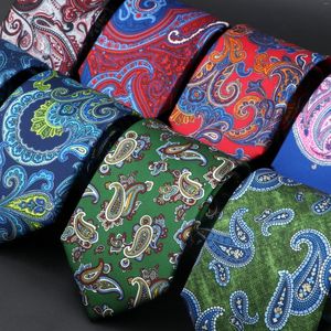 Cravates d'arc de mode hommes Paisley cravate en soie 7.5cm bleu vert violet cravate de haute qualité cravate mince pour cadeau d'affaires de fête de mariage