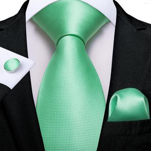 Pajaritas Moda Hombres 8 cm Color Sólido Corbata Verde Clásico Negocio Boda Fiesta Corbata Bolsillo Cuadrado Gemelos Corbata Regalo DiBanGu