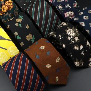Noeuds papillon Mode hommes cravate coton fleur florale cravates loisirs affaires vêtements quotidiens cravate accessoires de fête de mariage chemise cadeau