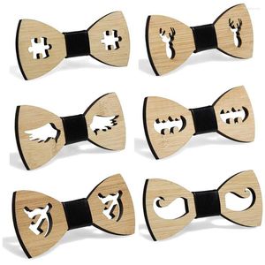 Cravates d'arc Mode Mens Cravate en bois Bambou Gentleman Handmade Butterfly Mariage Party Unique pour homme