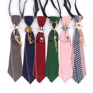 Bow Ties Fashion Coldie For Women Uniforme Collar Butterfly Knot Adult Cravats Girls Solid Necy Ladies Wear