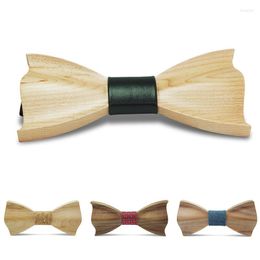 Bow Ties Fashion Wood Original Wood Gentleman Casual Casual 3d Handmaderfly Farty Wedding Farty Wooden Tada única