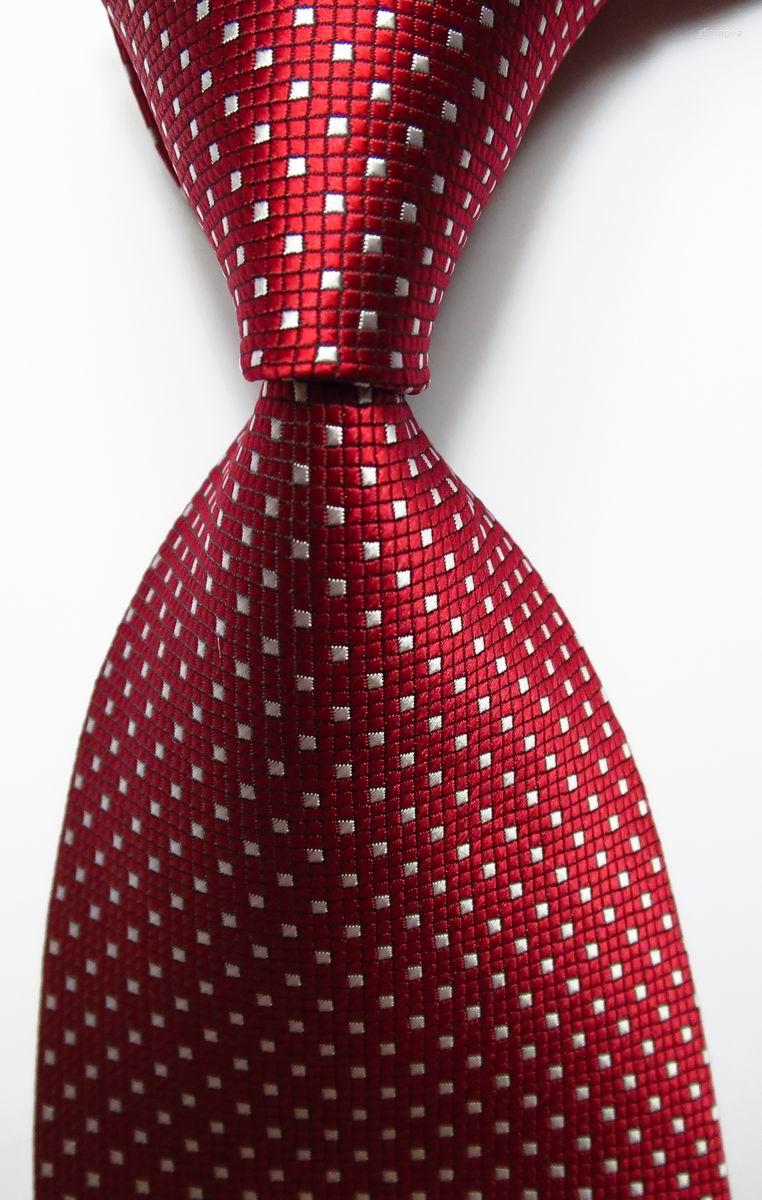 Bow Ties Fashion Plaid Tie Men's 9cm Silk Necktie Set Black Red Blue JACQUARD WOVEN