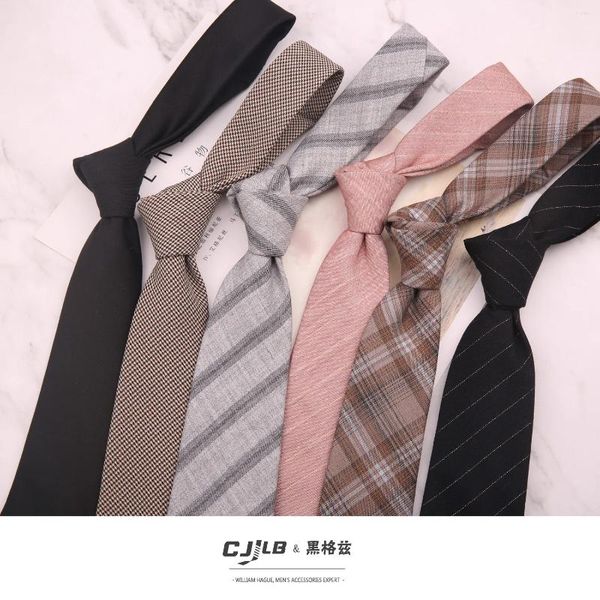 Bow Ties Fashion Red Yellow Striped Plaid Solid 8cm Cotton Jacquard Coldie for Man Casual Business Cost Robe Accessories