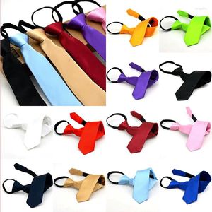 Bow Ties Fashion School Enfants Coup nou Tie Kids Pré-attaches décontractées Fête de mariage Zipper Boys Lazy Ajustement Skinny Coldie Cadeau