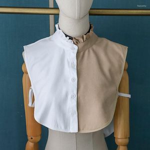 Boogbladen mode solide kleur nep kragen vrouwen shirt afneembare kraag stropdassen voor trui blouse tops nekkleding nep kraagje fier22