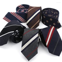Bow Ties Tie à la mode Classic Men's Stripe Necktie Cascus Cotton Cotton Cotton Neck Neck Business masculin Skinny Slim Cravat