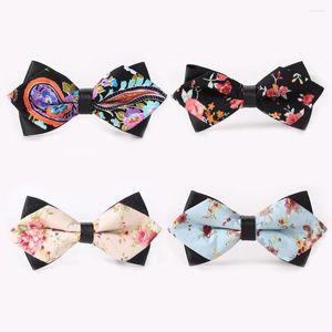 Noeuds papillon mode cravate coton impression cou papillon noeud Corbatas Para Hombre Floral fête de mariage noeud papillon mariage chemise accessoires