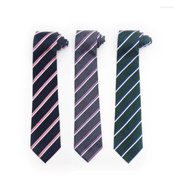 Strikjes Mode Stropdas Voor Mannen Zakelijke Bijeenkomst Wieden Cravate Groene Stropdas Blauw Gestreepte Man Gravatas 8 Cm Geschenken