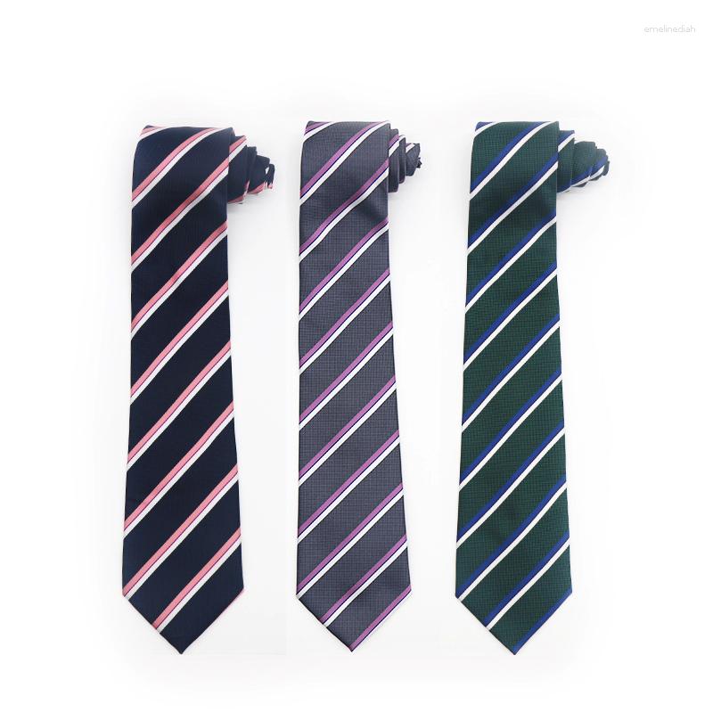 Pajaritas Corbata de moda para hombres Reunión de negocios Weeding Cravate Corbata verde Azul Rayado Hombre Gravatas 8 cm Regalos