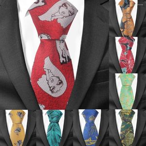 Bow Ties Fashion Tie for Men Wood Polyester Cartoon Neck Brug Business Suits Pakken klassieke slanke stropdas volwassen gravata's