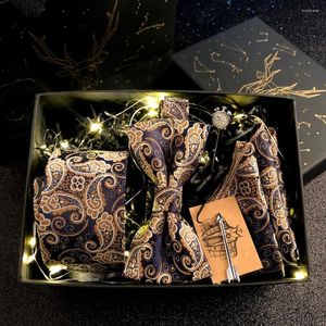 Bow Ties Fashion Tie Heren Wedding Box Graduation Gift Boy's Birthday Set voor mannen stropdas