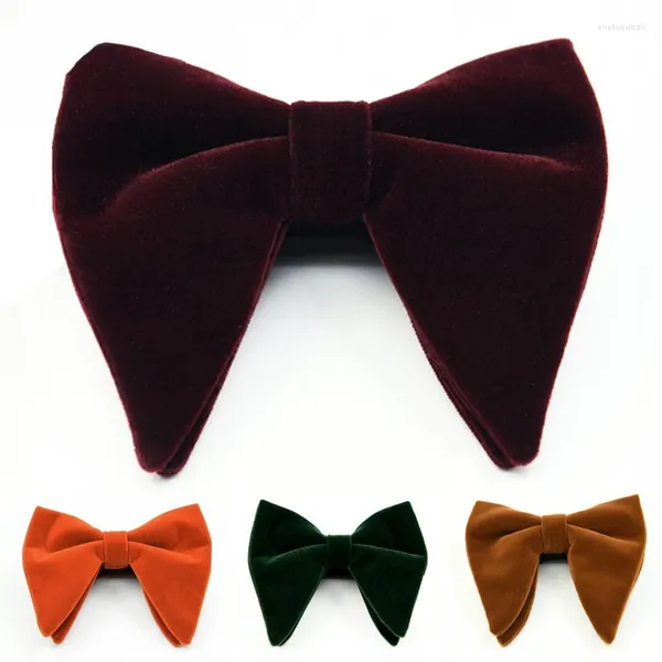 Bow Ties Fashion Velvet Big Bowties For Women Mens Groom Wedding Tie Cravat Accessories Party