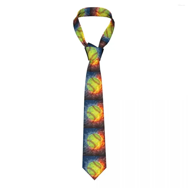 Nœuds papillon Fire Softball Nouveauté Cravate Cravate classique pour hommes pour les missions de marié de mariage Cadeaux de danse