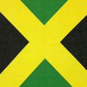 Bow Ties Flag of Jamaica Print Unisex Square Bandanas Cotton Hair Scarf Biker Motorfiets Nekhaak Hip-Hop Headwrap Patriotic Accessoire
