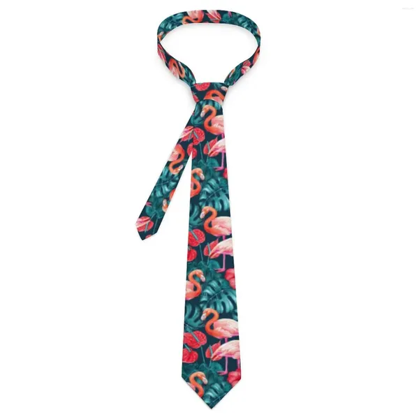 Bow Ties Flamingo Birds imprimez Tie Tropical Garden Business Neck Nougely Casual For Men Design Collar Coldie Gift