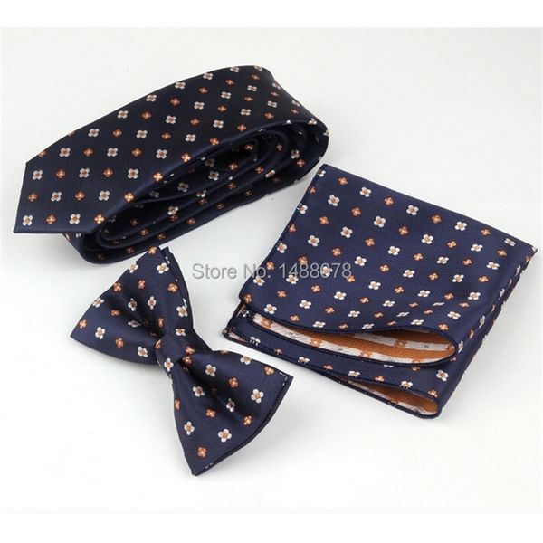 Pajaritas Conjunto de corbata floral Pajaritas Azul marino Gravata Slim Jacquard Corbatas de hombre Florales naranjas Corbatas de marca con pañuelos de bolsillo Conjunto de corbata floral 231027