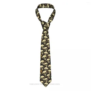 Noeuds papillon fleur crâne crânes classique hommes imprimé polyester 8 cm largeur cravate cosplay accessoire de fête
