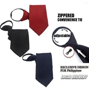 Boogbanden voor mannen Black Tie Zipper Pre-verbonden damesgroene marineblauw rode stropdassen Klassiek 8cm nekhemd Cravat