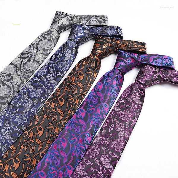 Noeuds papillon pour hommes Floral Jacquard affaires cravate mâle haute densité Polyester cravate accessoires de robe formelle