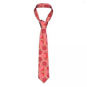 Pajaritas Fresco Rojo Naranja O Pomelo Corbata Hombres Mujeres Poliéster 8 Cm Cuello Para Casual Uso Diario Ancho Gravatas Oficina