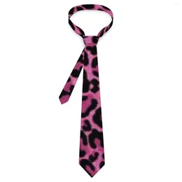 Bow Linds Funky Leopard impresión Pinga Pink Black Spots Cosplay Party Teck Unisex Adult Classic Corbie Accessories Collar