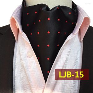 Noeuds papillon Gentleman Ascot Tie Cravat Luxury Mens Dots Neck Self For Men Wedding