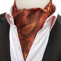 Bow Ties style gentleman grand motif polyester jacquard masculin d'écharpe vintage cravate affaires occasionnelles hommes tendance cravat