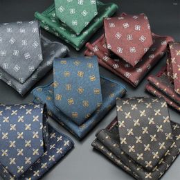 Bow Ties Geometry Tie -sets waaronder Bowtie Handkerchieves Men's stropdies voor vrijetijdspakken Nieuwheid Gift Set Fashion Party Dropshiping