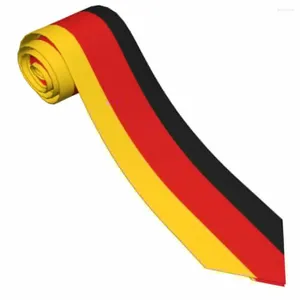 Pajaritas Alemania Bandera alemana Corbata unisex Poliéster flaco Corbata de cuello de 8 cm de ancho para hombres Ropa diaria Oficina de bodas