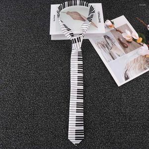 Bow Ties Gifts Dress clásico para hombres Música flaca Música Black White Piano Keytle