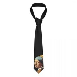 Noeuds papillon fille avec une perle boucle d'oreille cravates unisexe Polyester 8 Cm cou pour hommes mode étroit accessoires cravate affaires