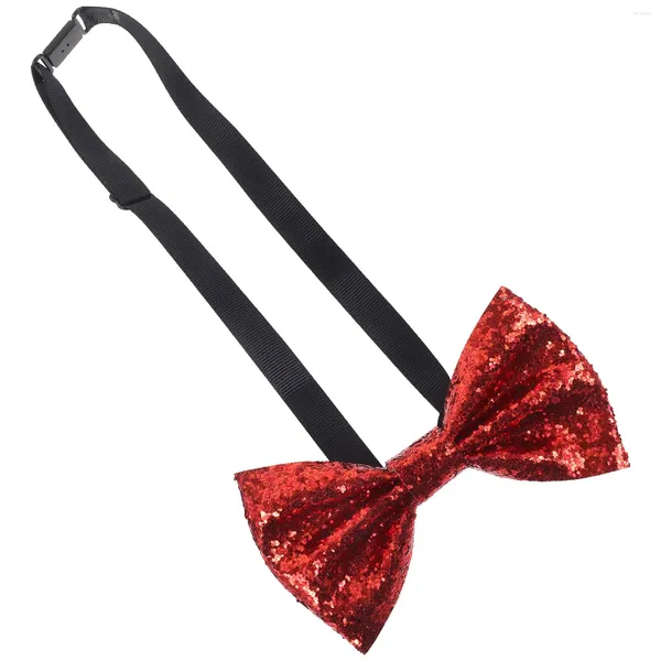 Bow Ties Glitter Tie Performance Performance Banquet des enfants Single Adulte British British Pu Color Adjustable (rouge) Tuxedo Bowties Men