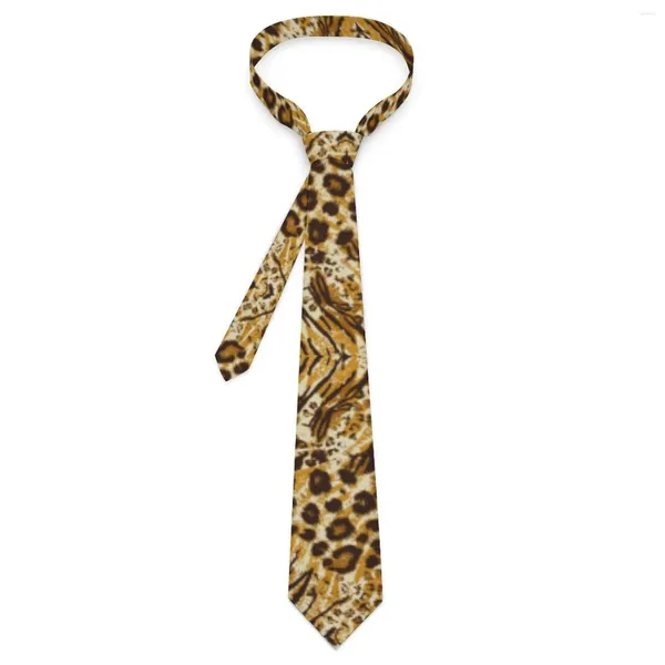 Bow Ties Gold Leopard Print Tie Modèle Animal Mode Cool Fashion Col pour un collier de mariage masculin Collier Custom DIY Coldie Accessoires