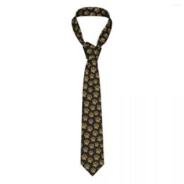 Bow Ties Golden Glitter Dog Print Tie pour hommes